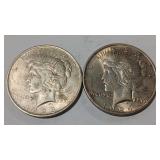 1923 & 1924 PEACE DOLLARS
