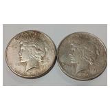 1922 & 1923 S PEACE DOLLARS