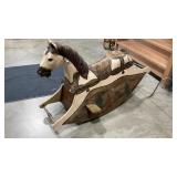 PAINTED VTG ROCKING HORSE
