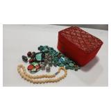 DICHROIC PENDANTS & TURQUOISE BEAD ASSORTMENT