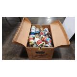 LEINENKUGEL VTG BEER BOX & CAN ASSORTMENT