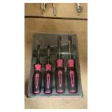 SNAP-ON 4 PC COMBINATION SCREWDRIVER SET PINK
