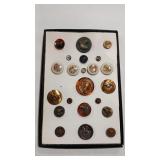 BRIDAL ROSETTES & VTG EQUESTRIAN BUTTON ASSORTMENT