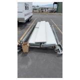 16' W X 18' H GARAGE DOOR WITH TRACKS AND MOTOR A