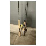 3 ASSORTED FISHING POLE AND REEL COMBOS