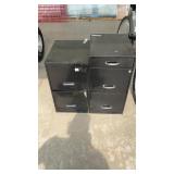 2- 2 DRAWER METAL FILE CABINETS