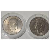 2 - EISENHOWER BICENTENNIAL DOLLARS