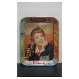 'MENU GIRL' 1950'S COCA COLA METAL TRAY