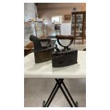 2 - CAST IRON CHARCOAL IRONS