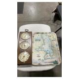 WALL BAROMETER & FLATHEAD TRAY