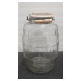 OWENS ILLINOIS VTG GLASS PICKLE JAR W/ BALE