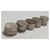 $5 FACE VALUE MERCURY DIMES 90%