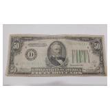 1934 $50 CLEVELAND FED RESERVE NOTE
