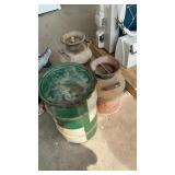2 VINTAGE DAIRY CANS AND TEXACO OIL CAN