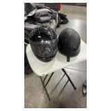 TWO MOTORCYCLE HELMETS