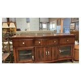 SOMERTON WOOD GLASS FROM ENTERTAINMENT CONSOLE