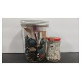 2 JARS OF VTG BUTTONS