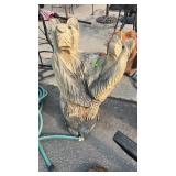 2 CARVED WOOD BEARS