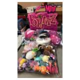3 BAGS OF TOYS & BRATZ MINI DOLL CASE