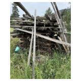OFFSITE SALE, PILE OF RAILS AND LUMBER, CAN BE