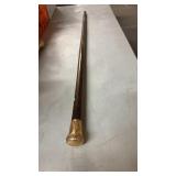 ANTIQUE VICTORIAN STYLE WALKING STICK W-GOLD TONED