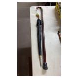 BLACK UMBRELLA & CANE