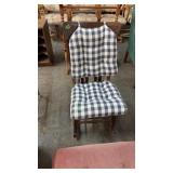 ANTIQUE ROCKER W/ PLAID PADS