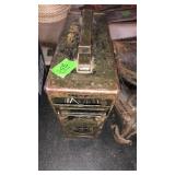 METAL AMMO CAN W/ DRILL BITS INSIDE