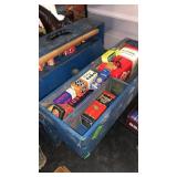 TV REPAIR MAN'S CASE W/ SUPPLIES, BLUE