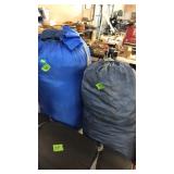 SLEEPING BAG & BAG OF 2 FLEECE JACKETS, GLOVES,