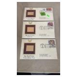 3 FIRST DAY ISSUE STAMPS