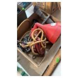 BX W/ FENCE STRETCHER, ROPE, FUNNEL & MISC