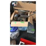 GROUP OF LEAD, JAR W/ BRICKS OF LEAD, LEAD POTS &