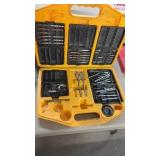 DRILL & SCREWDRIVER BITS IN YELLOW CASE
