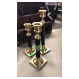 3PC BRASS CANDLE STICKS