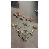 METAL WALL HANGINGS W/ BUTTERFLIES