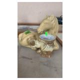 HORSE FIGURE & FRANKOMA 1073 ELEPHANT VASE