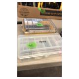 2 SMALL TACKLE ORGANIZERS (1 IS A PELICAN)