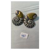 MEXICO .925 SILVER EARRINGS & BRASS