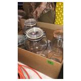 GROUP OF 4 SEALABLE JARS