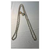 LONG CHAIN NECKLACE & GERMANY MARKED EARRINGS