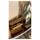 BX W/ FRAMED WALL MIRRORS, PICTURE, BIRDHOUSE