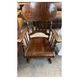 ANTIQUE OAK PLATFORM ROCKERS