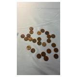 25 WHEAT PENNIES