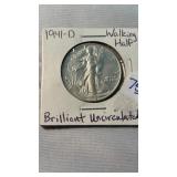 1941-D WALKING LIBERTY SILVER HALF DOLLAR