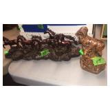 HORSE SCULPTURE, 14' LONG & HAND PAINTED BIG