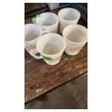 GROUP OF 5 PRYEX COFFEE CUPS