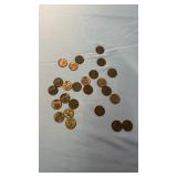 25 WHEAT PENNIES