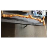 CARVED WOOD WALKING STICK