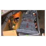 BX & TOTE OF HALLOWEEN DECORATIONS